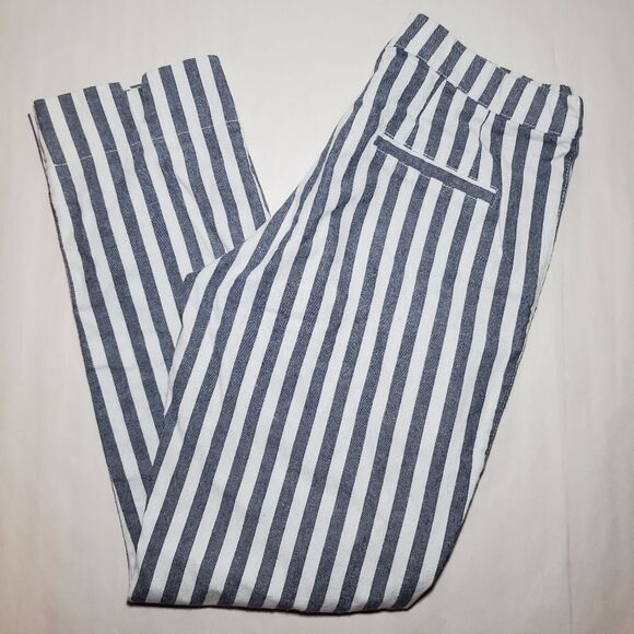 Brandy Melville Stripped Straight Leg Trouser Pant - Picture 1 of 8